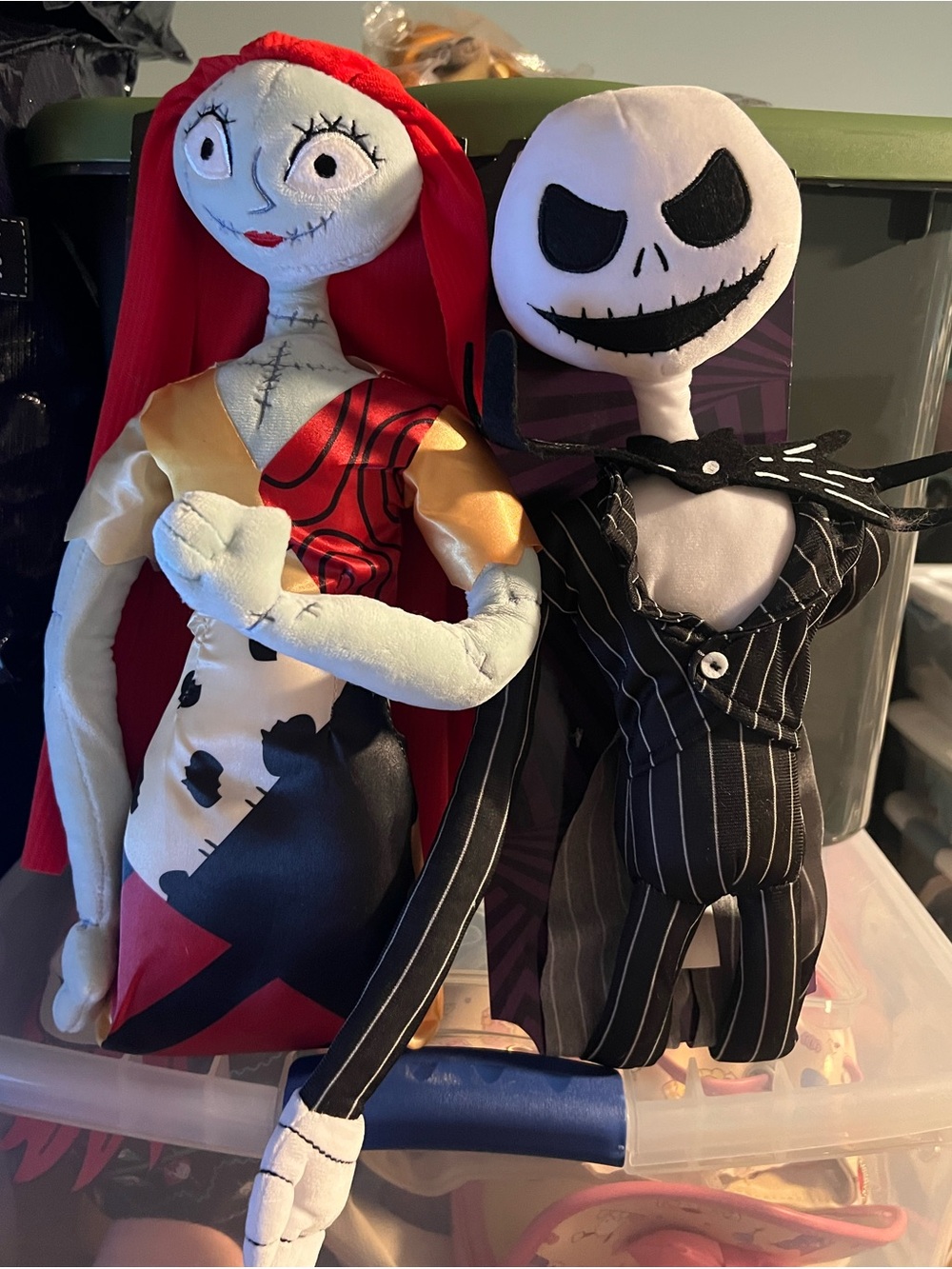 Nightmare Before Christmas Jack and Sally 24” Posable Plush Decorations